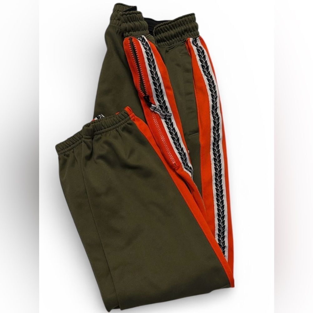 Nike Dri-FIT Jogger Pants Men’s Small Green Orange Stripe Athletic Sweatpants - Picture 5 of 8